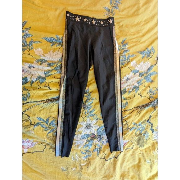 SOUL cycle x ultracor black and silver star leggings sz large excellent conditio - Picture 2 of 4